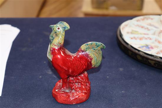 A Bernard Moore model of a flambe cockerel